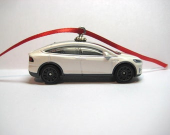 Tesla Model X EV Electric Car Matchbox Ornament Hot Wheels Elon Musk Space X S 3