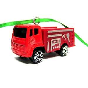 Old School Fire Rescue Fire Department Fire Engine Truck Christmas Tree Ornament