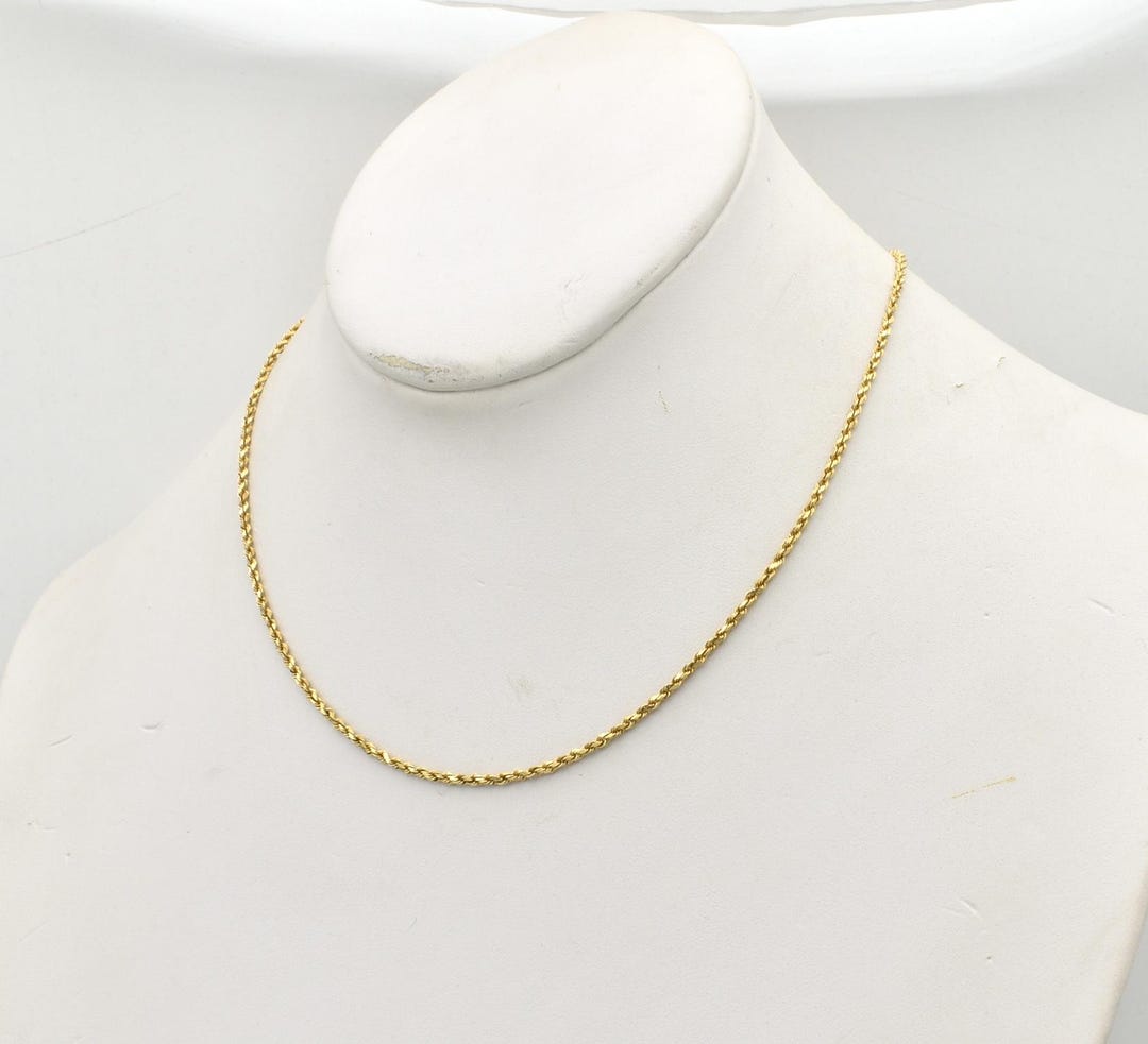 French Rope Style Chain Oroamerica 14K French Rope Chain Necklace ~ 16 Inches - Etsy