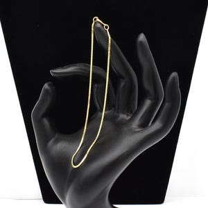 Bracelet chaîne serpentine en or jaune 14 carats ~ 9 1/4 pouces
