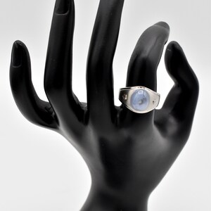 14K White Gold Pale Blue Star Sapphire Ring Number 2264 Size 9 image 4