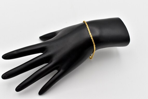 14K Gold Aurafin Bracelet ~ 7 3/4 inches - image 3