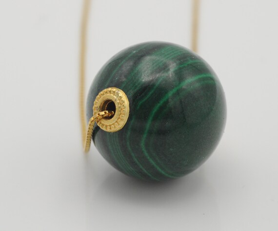 925 Sterling Silver Malachite Adjustable Necklace… - image 6