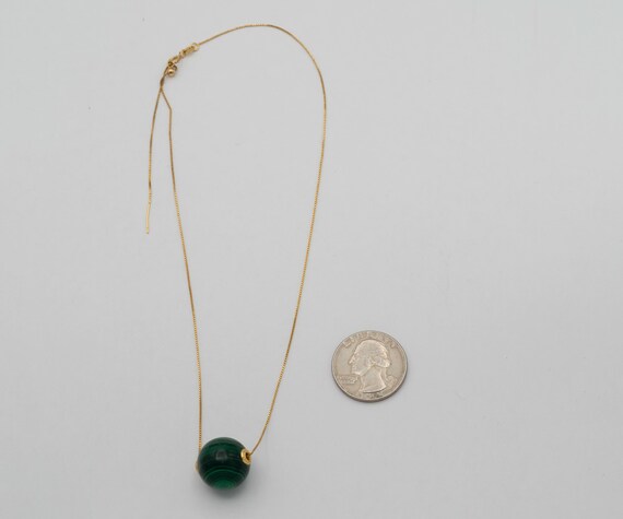 925 Sterling Silver Malachite Adjustable Necklace… - image 9