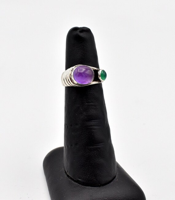 925 Tulla Booth Modernist Amethyst and Green Chalc