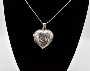 Grand médaillon coeur en argent 925