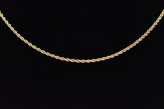 14K Rope Chain Necklace ~ 20 inches - image 3