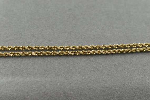 14K Rope Chain Necklace ~ 20 inches - image 4