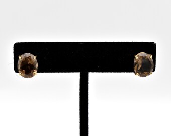 14K Smoky Quartz Earrings