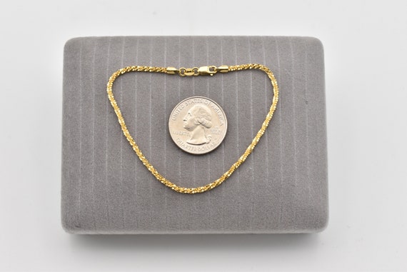 14K Gold Aurafin Bracelet ~ 7 3/4 inches - image 4