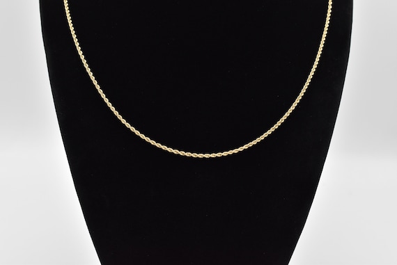 14K Rope Chain Necklace ~ 20 inches - image 1