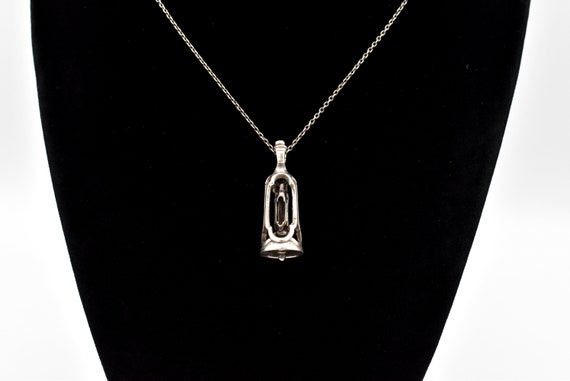 925 Silver Romanique Bell Pendant ~ Designer Gord… - image 1