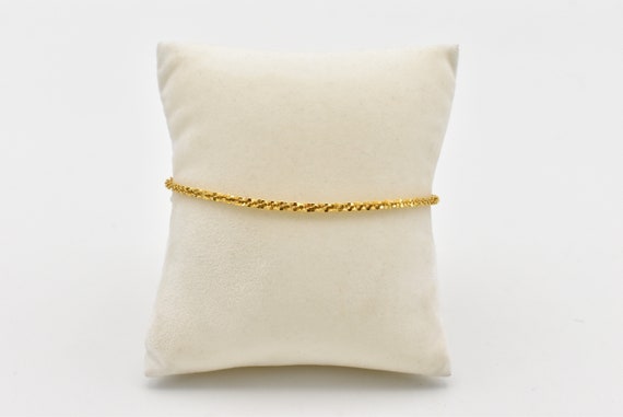 14K Gold Aurafin Bracelet ~ 7 3/4 inches - image 1