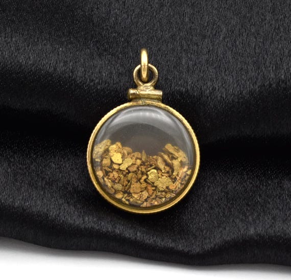 Alaskan 20K Placer Gold Flakes Pendant