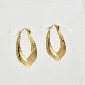 10K Puffy U Hoop Earrings
