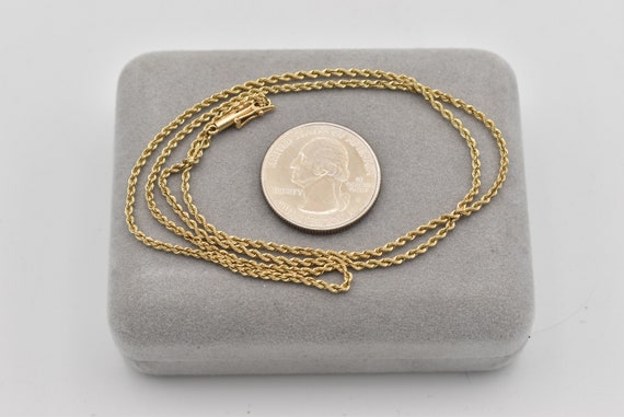 14K Rope Chain Necklace ~ 20 inches - image 5