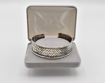 925 Braided Cuff Bracelet ~ 6 3/4 inches