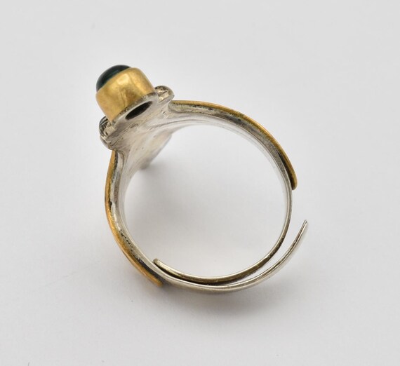 HPSilver 925 Green Gem Adjustable Ring ~ Size 7 1… - image 7