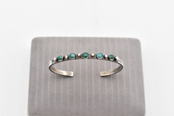 925 Green and Blue Turquoise Cuff - image 1