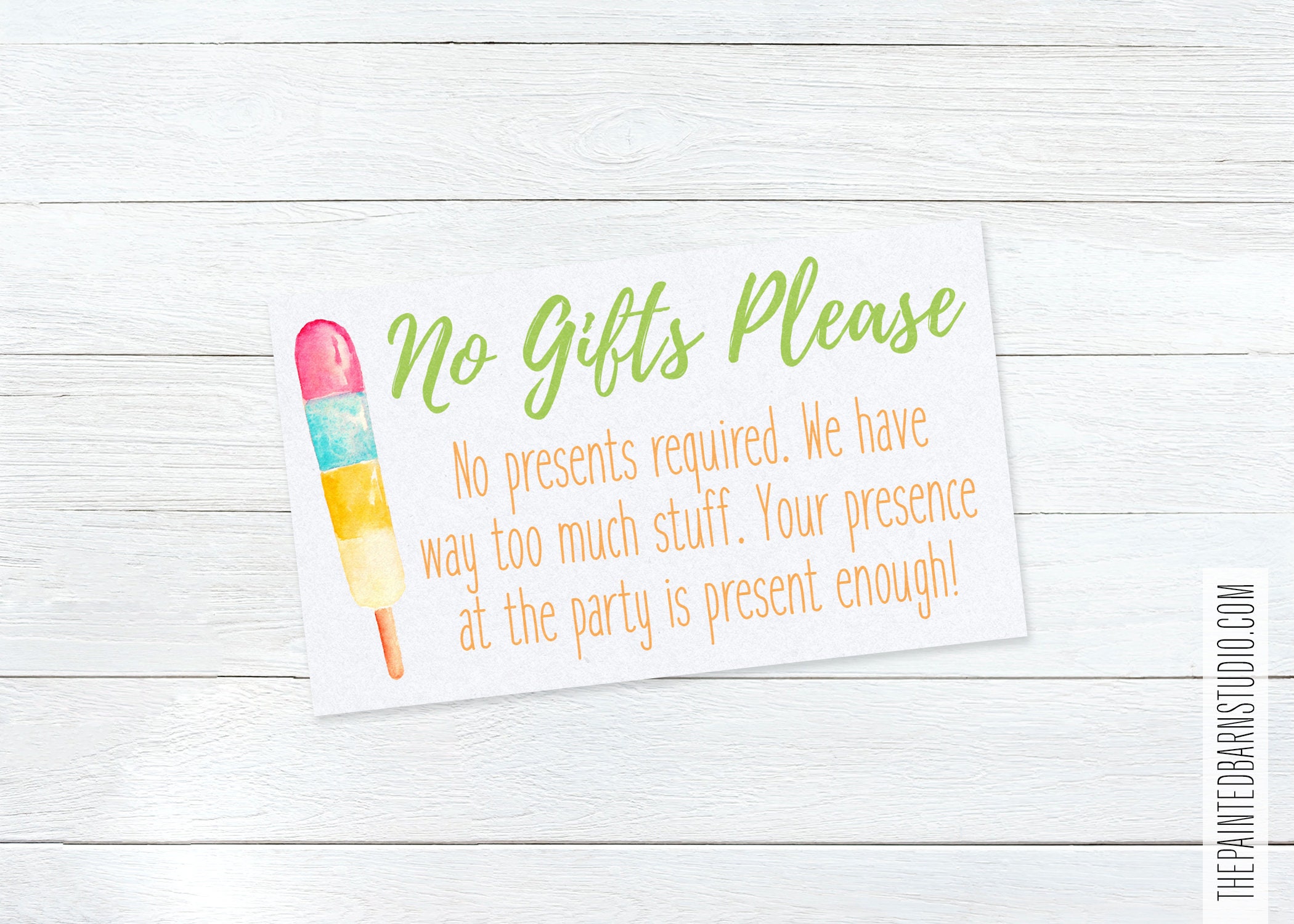 No Gifts Please Insert Ice Cream Birthday We All Scream FOUR Etsy