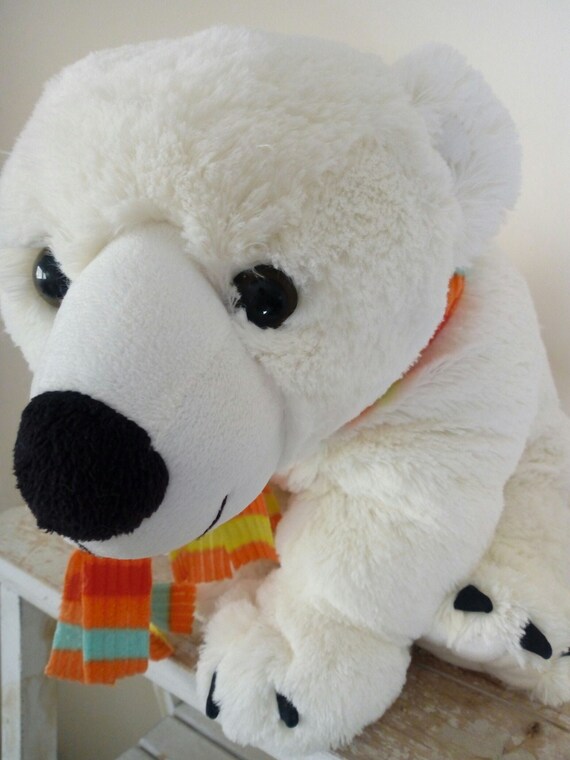 big polar bear stuffed animal