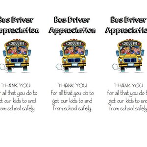 Bus Driver Appreciation Notes