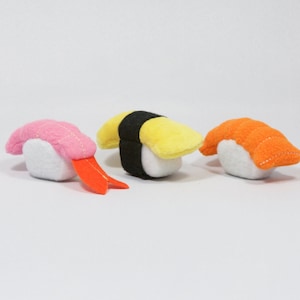 Set of 3 Cat Toy Sushi - Stuffed with Organic Catnip