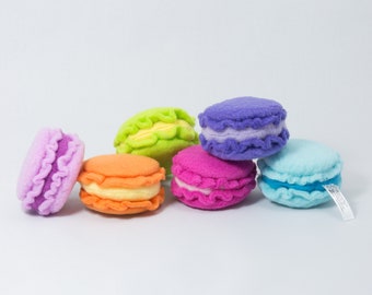 Macaron Cat Toy Stuffed with Organic Catnip and Silvervine