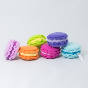 Macaron Cat Toy Stuffed with Organic Catnip and Silvervine