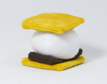 S'mores Cat Toy Stuffed with Organic Catnip