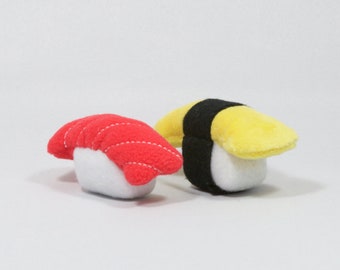 Cat Toy Sushi Set of 2 - Stuffed with Organic Catnip