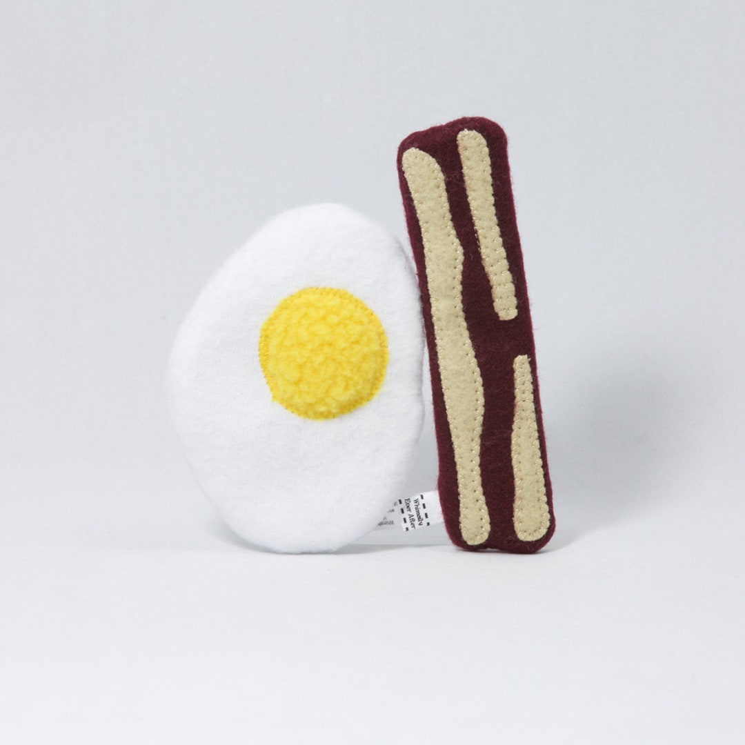 Bacon and Egg Cat Toy Organic Catnip and Crinkle Etsy