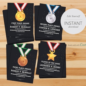 Winners Certificate,Medal Certificate,Trophy Certificate,Printable Certificate Template,Certificate of Achievement Template,Instant Download