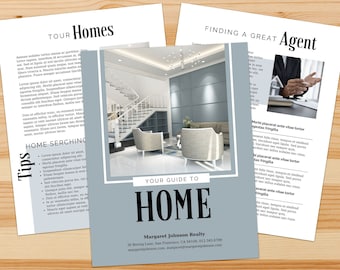 Elegant Real Estate Home Buying Guide: Canva Template (24 Pages)