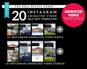 Realtor Social Video Templates: Animated Posts & Stories (Canva)