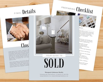 Real Estate Seller Guide: Realtor Presentation Packet (Canva Editable, 24 Pages)