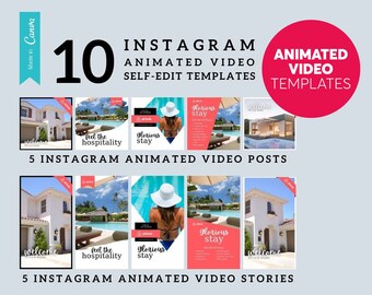 Airbnb Instagram Video Templates: Animated Posts & Stories (Canva)