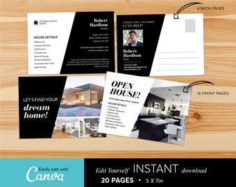 Realtor Postcard Templates: Real Estate Marketing, Open House (Digital File)