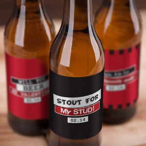 Valentine Beer Printable Labels, DIY Beer Labels, Beer Mine, Will You ...
