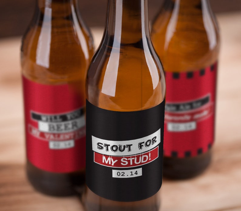 Valentine Beer Printable Labels, DIY Beer Labels, Beer Mine, Will You ...