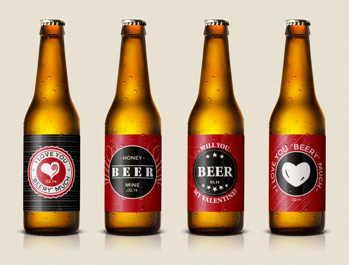 valentine beer printable labels 4 diy etsy