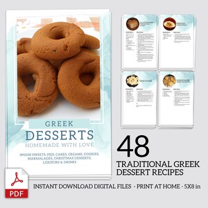 48 Traditional Greek Dessert Recipes Digital Cookbook, Instant Download PDF recipes E-book image 2