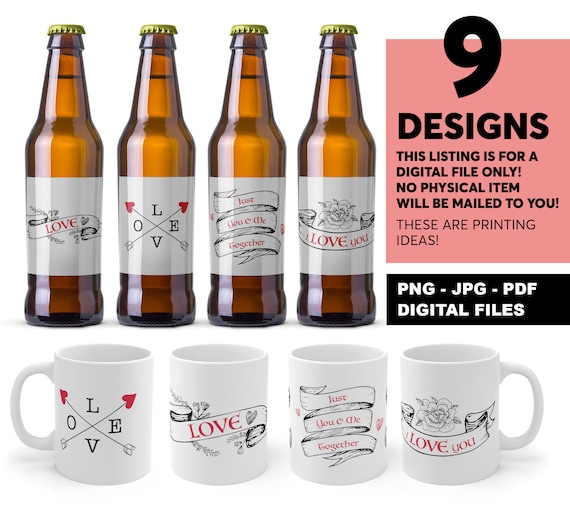 Love Valentine Beer Printable Labels Valentine Labels Love | Etsy