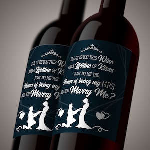 Will You Marry Me Wine Label Printable, Marriage Proposal, Wine Proposal, Valentine Proposal, Wedding Proposal, Creative Wedding Proposal image 3