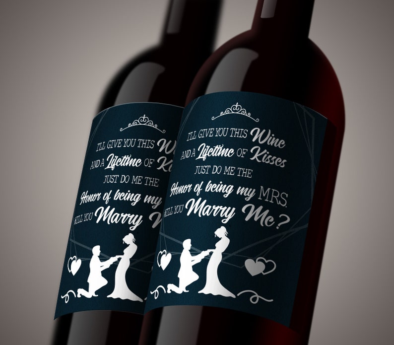 Will You Marry Me Wine Label Printable, Marriage Proposal, Wine Proposal, Valentine Proposal, Wedding Proposal, Creative Wedding Proposal image 3