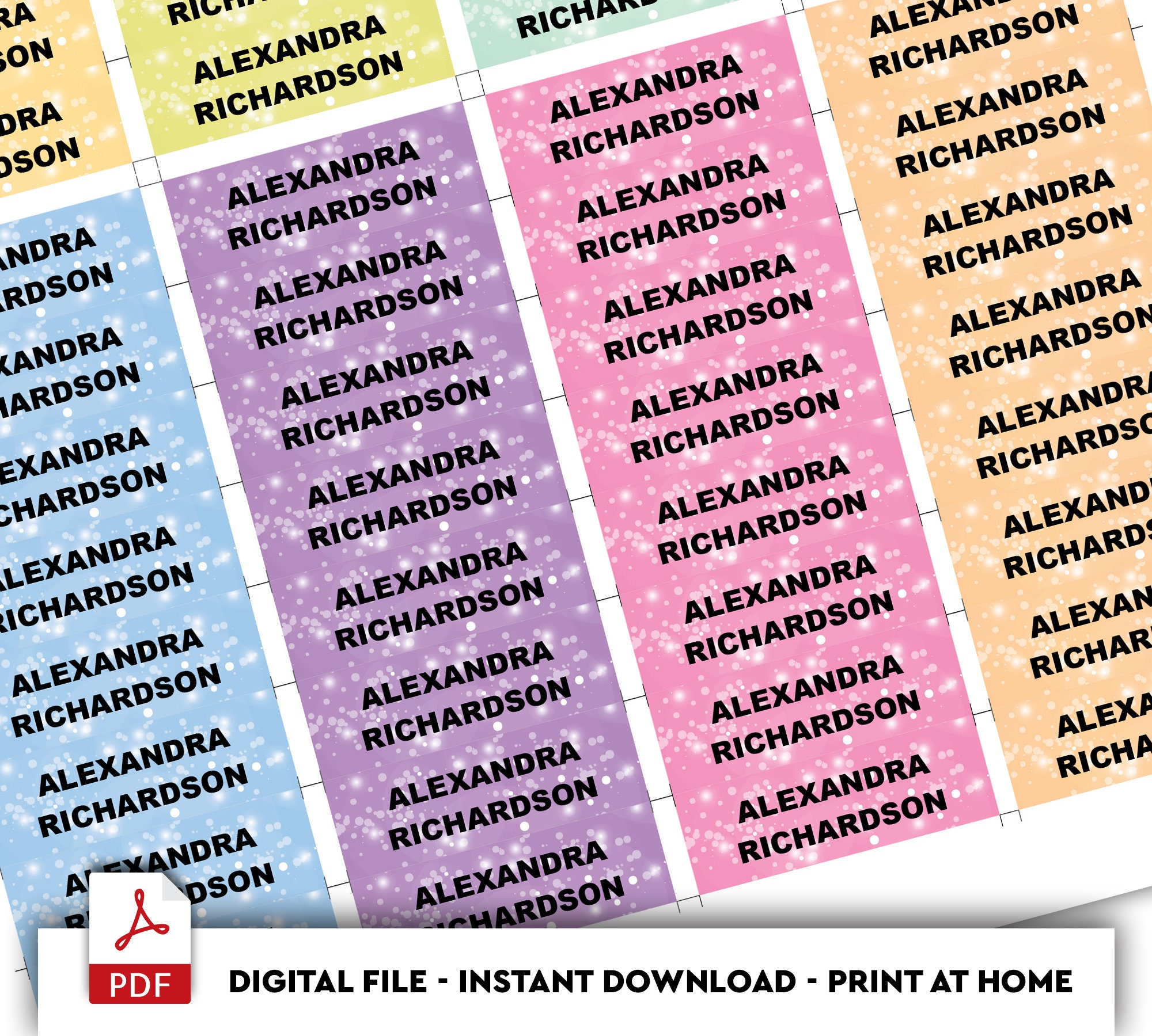 Name Label School Label Label Daycare Stickers Kids Sticker Labels Gift ...