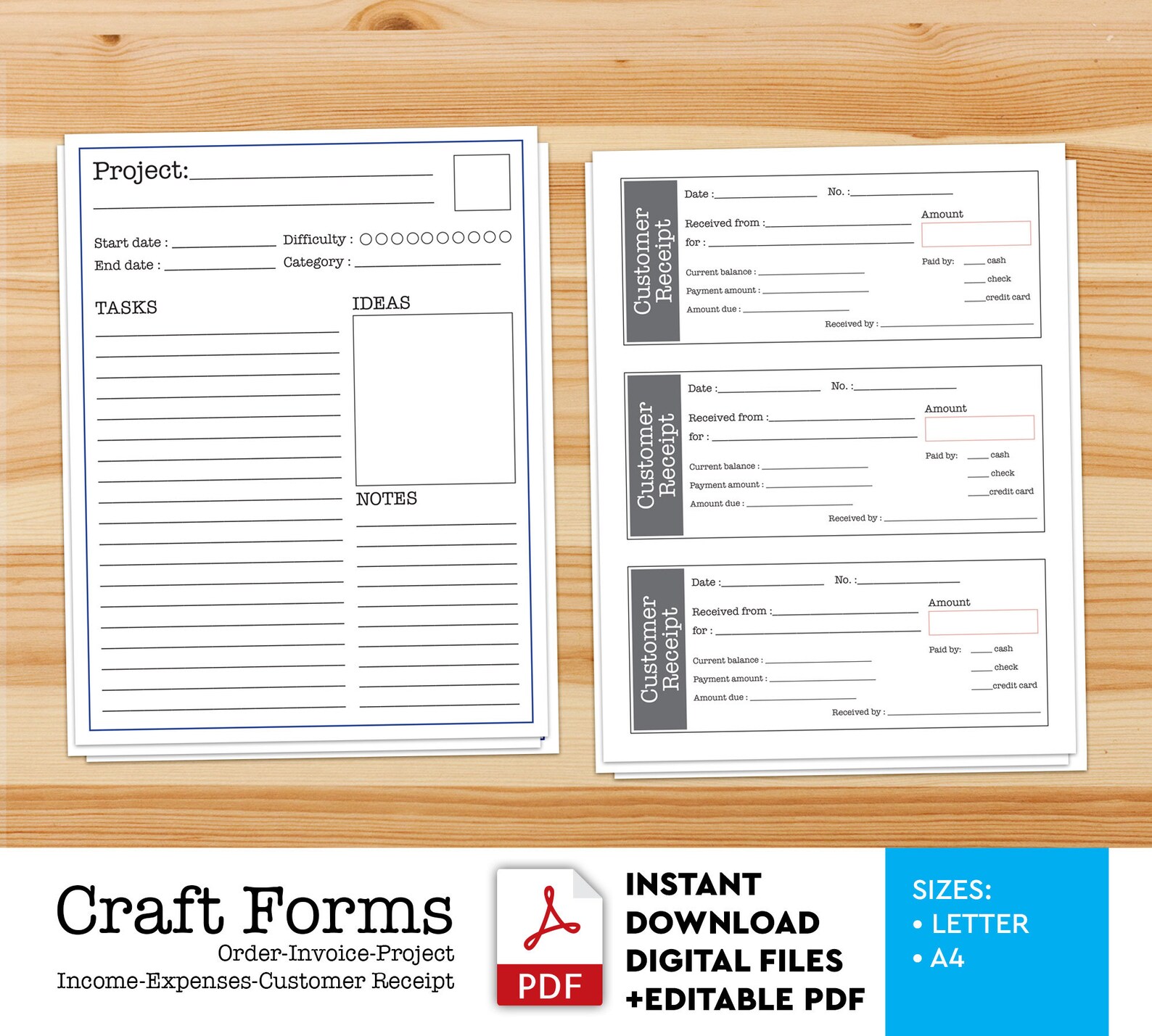 Craft Order Form Order Form Printable Order Form Printable - Etsy