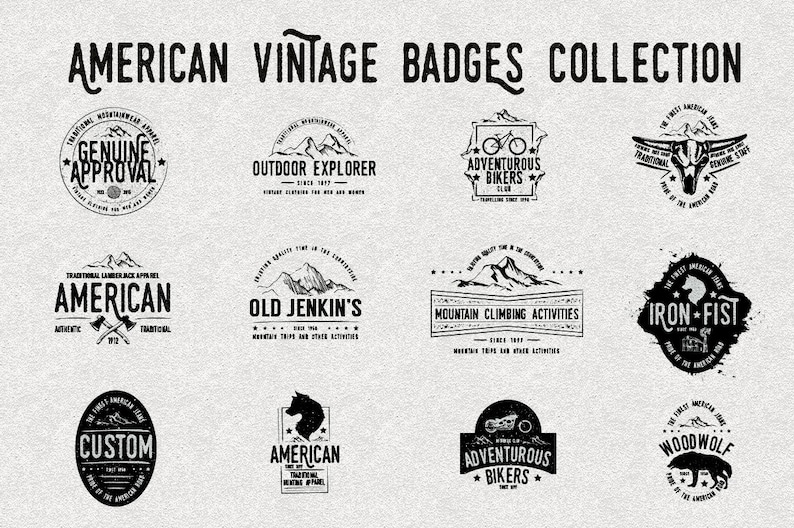 Hand Drawn Vintage Logo Templates - Etsy