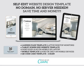 Realtor Website Template: Self-Edit Canva Design (Digital File)