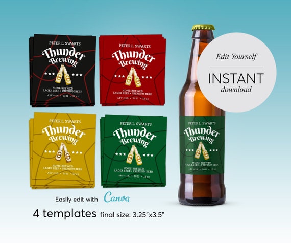 Home brew beer labels template